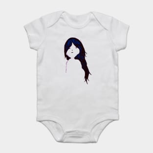 blue haired girl Baby Bodysuit